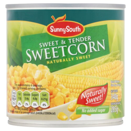 Sunny South Naturally Sweet Sweetcorn (340 g)