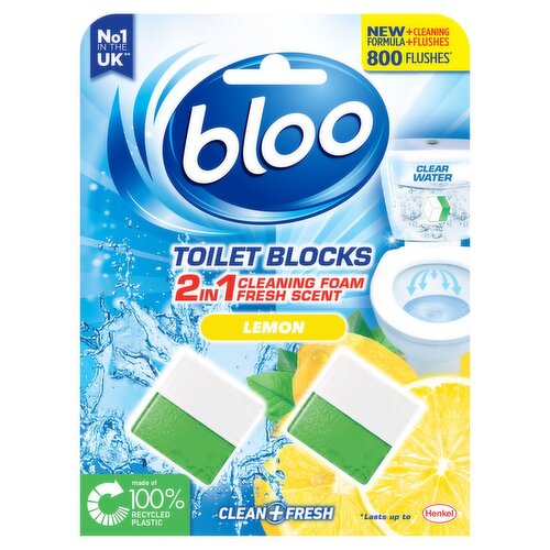 Bloo Toilet Block 2in1 Lemon 2 Blocks (100 g)