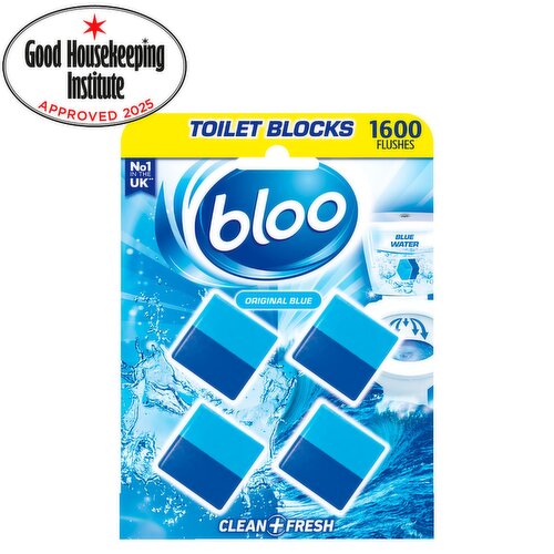 Bloo Original Blue 2in1 Toilet Blocks 4 Pack (200 g)