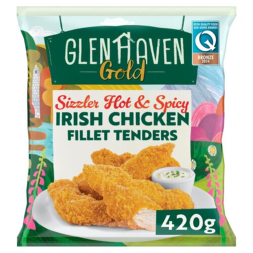 Glenhaven Gold Sizzler Hot & Spicy Irish Chicken Fillet Tenders (420 g)