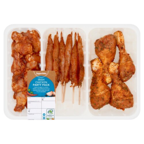 SuperValu Irish Chicken Party Pack Wings, Drumsticks, Mini Fillet Skewers (1.05 kg)