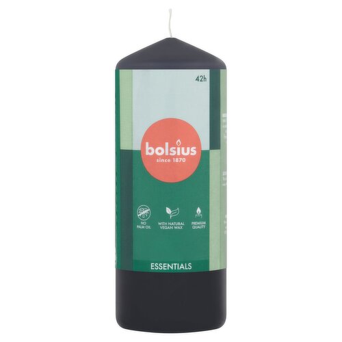 Bolsius Essentials Stormy Grey Pillar Candle Medium 150x58mm (1 Piece)