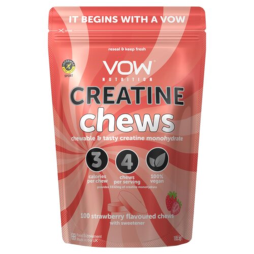 Vow Nutrition Strawberry Creatine Chews (184 g)
