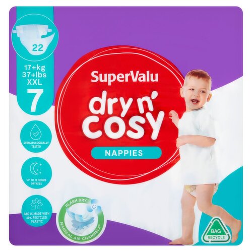 SuperValu Dry n' Cosy Nappies Size 7 (22 Piece)
