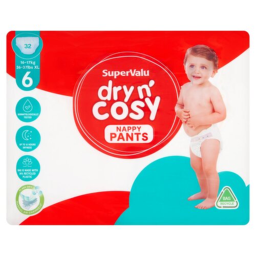 SuperValu Dry n' Cosy Nappy Pants Size 6 (32 Piece)