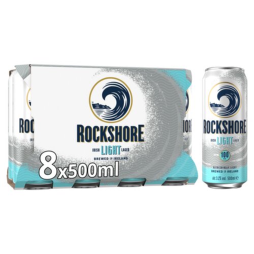 Rockshore Light Irish Lager Can 8 Pack (500 ml)