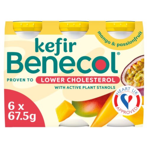 Benecol Kefir Mango Passionfruit Yogurt Drink 6 Pack (67.5 g)