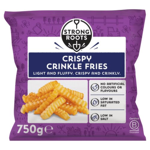 Strong Roots Crispy Crinkle Fries (750 g)