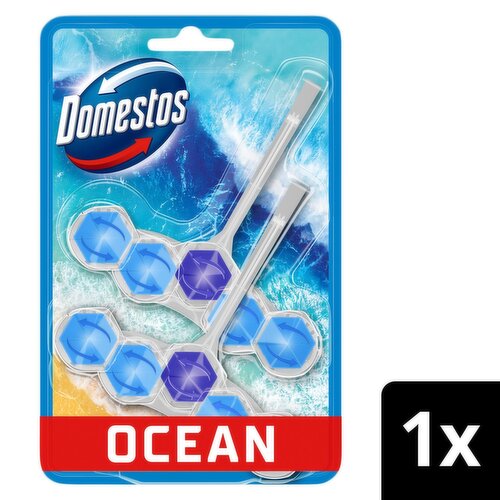 Domestos Power 5 Ocean Toilet Rim Block 2 Pack (100 g)