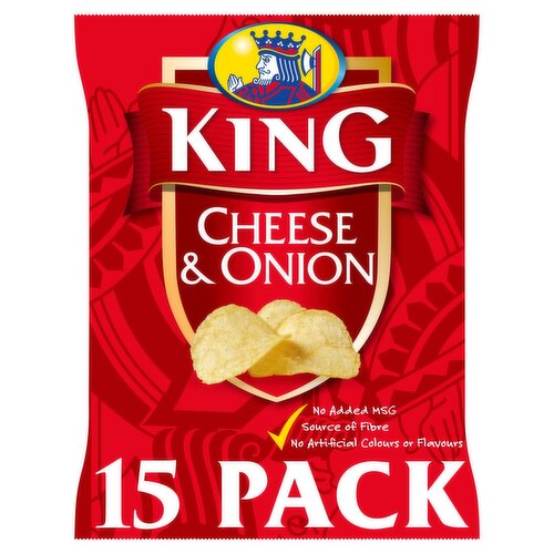 King Cheese & Onion Crisps 15 Pack (25 g)