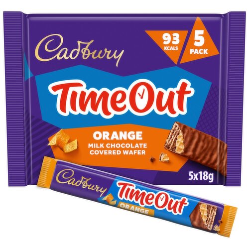 Cadbury Timeout Orange Milk Chocolate Wafer Bar 5 Pack (18 g)
