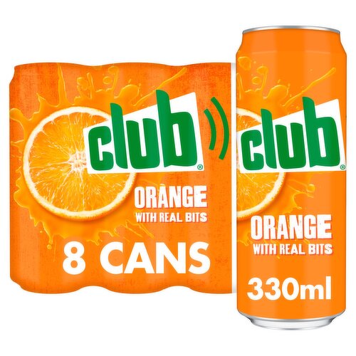 Club Orange Can 8 Pack (330 ml)