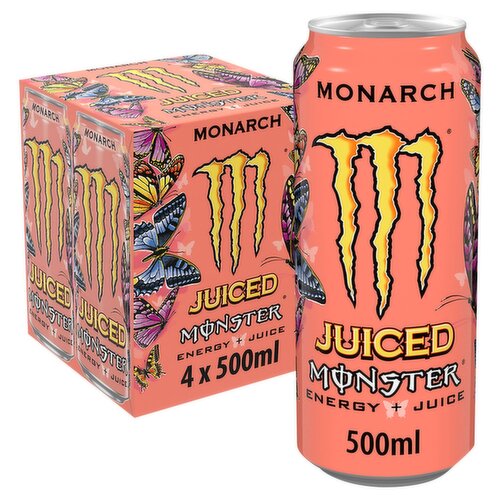 Monster Juiced Monarch Energy Drink Cans 4 Pack (500 ml)