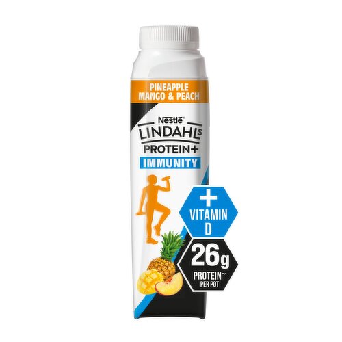 Lindahls Pineapple, Mango & Peach Protein+ Immunity Drink (330 ml)