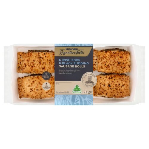 SuperValu Signature Tastes Irish Pork & Black Pudding Sausage Rolls 6 Pack (390 g)