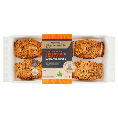 SuperValu Signature Tastes Irish Pork & Caramelised Red Onion Sausage Rolls 6 Pk (390 g)