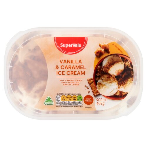 SuperValu Vanilla & Caramel Ice Cream (900 ml)