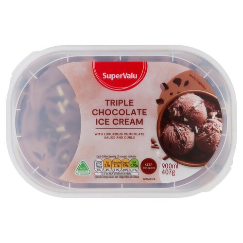 SuperValu Triple Chocolate Ice Cream (900 ml)