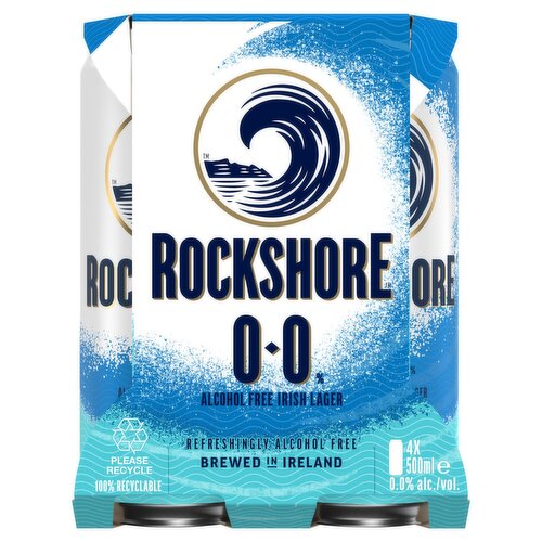 Rockshore Alcohol Free 0.0 Irish Lager Can 4 Pack (500 ml)