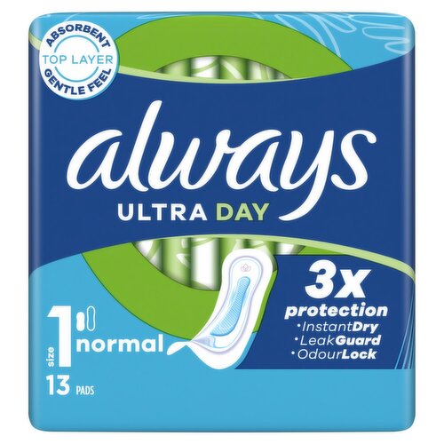 Always Ultra Day Normal Sanitary Towels Size 1 (13 Piece)