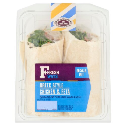 Freshways Greek Style Chicken & Feta Wrap (186 g)