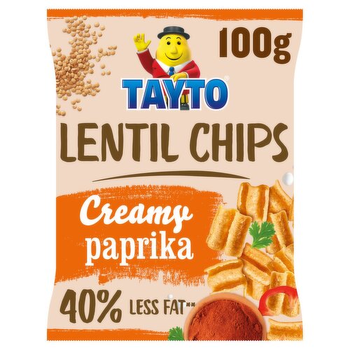Tayto Creamy Paprika Lentil Chips (100 g)