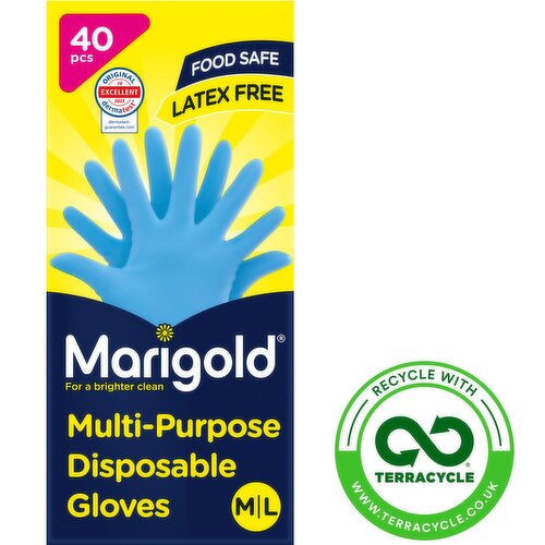Marigold Multi Purpose M/L Disposable Gloves (40 Piece)