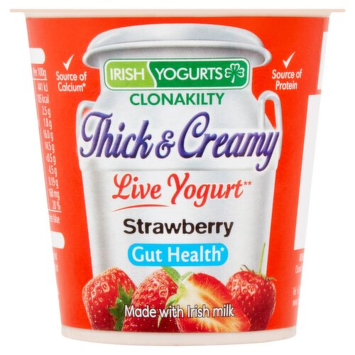 Irish Yogurts Clonakilty Thick & Creamy Strawberry Live Yogurt (125 g)