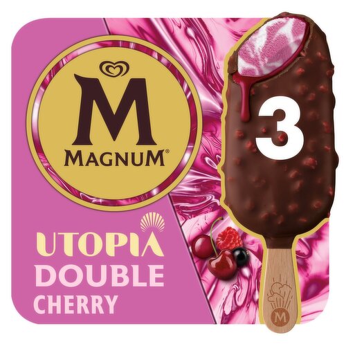 Magnum Utopia Double Cherry Ice Cream Stick 3 Pack (85 ml)