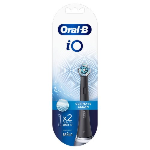 Oral-B iO Ultimate Clean Black Refill Heads 2 Pack (1 Piece)