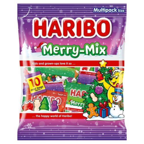 Haribo Merry-Mix Sweets Mini Bags 10 Pack (16 g)