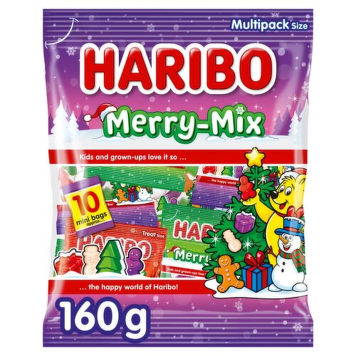 Haribo Merry-Mix Sweets Mini Bags 10 Pack (16 g)