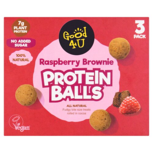 Good4U Raspberry Brownie Protein Balls 3 Pack (40 g)