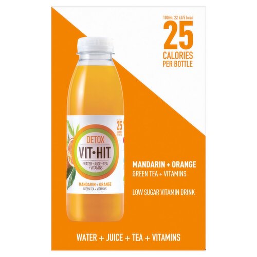 Vit Hit Detox Mandarin & Orange Drink 4 Pack (500 ml)