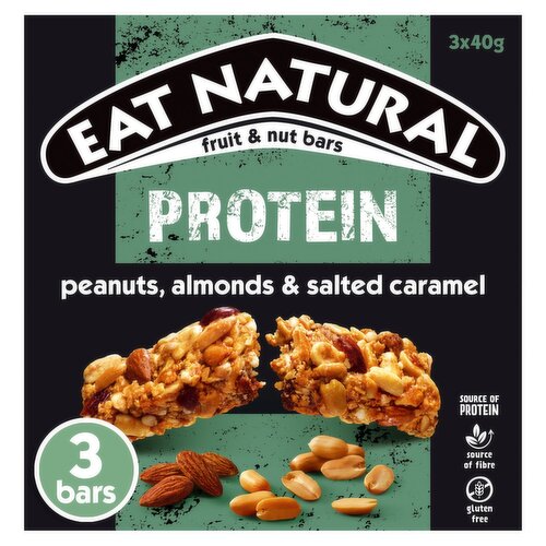 Eat Natural Protein Peanuts Almonds & Salted Caramel Bar 3 Pack (40 g)