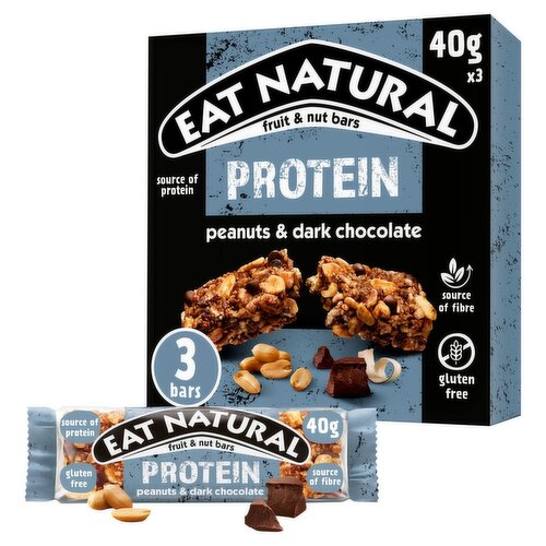 Eat Natural Protein Peanuts & Dark Chocolate Bar 3 Pack (40 g)