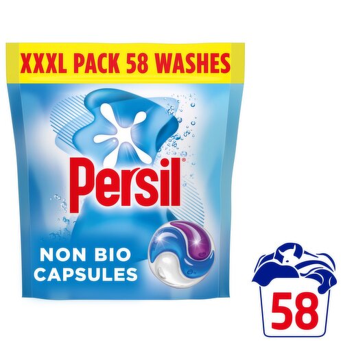 Persil Non Bio 3in1 Laundry Detergent Capsules 58 Wash XXXL Pack (58 Piece)