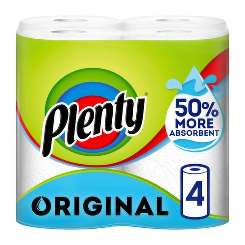 Plenty Original Kitchen Roll Big Family Pack (4 Pack)