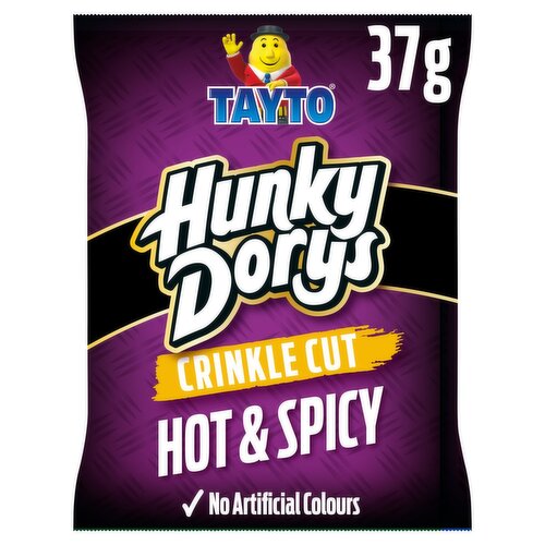Tayto Hunky Dorys Hot & Spicy Crinkle Cut Crisps (37 g)