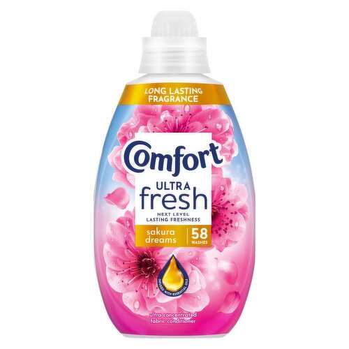 Comfort Fresh & Protect Sakura Dreams Fabric Conditioner 58 Washes (870 ml)