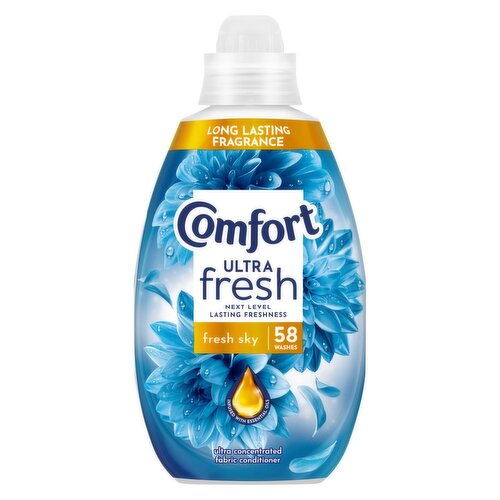 Comfort Fresh & Protect Fresh Sky Fabric Conditioner 58 Washes (870 ml)