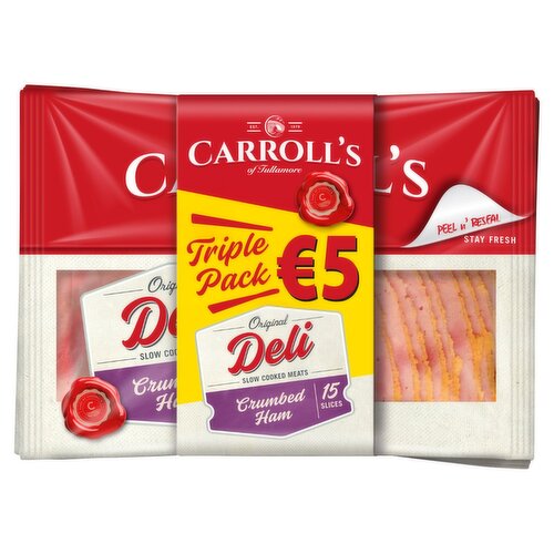Carroll's Deli Crumbed Ham Triple Pack (80 g)
