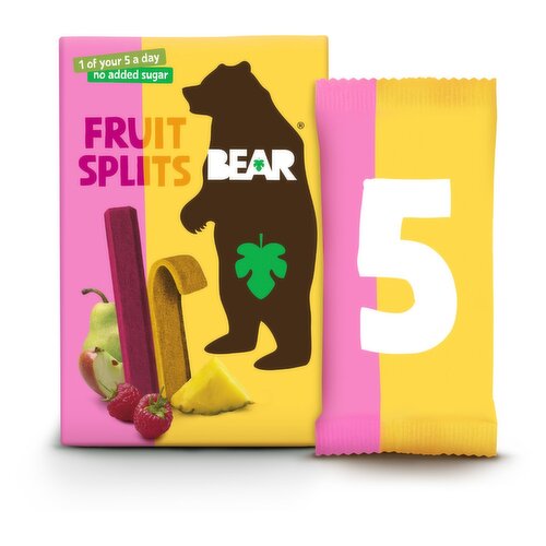 Bear Pineapple & Raspberry Fruit Splits 5 Pack (20 g)