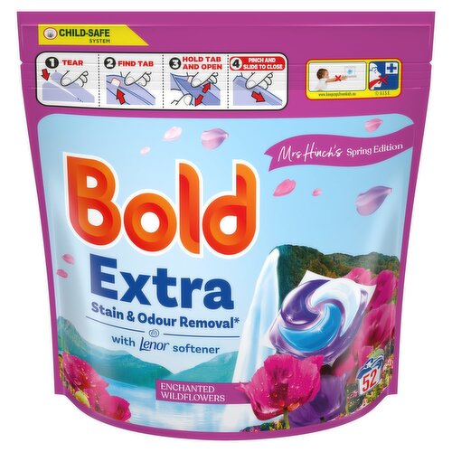 Bold Extra Mrs.Hinch's Enchanted Wildflowers Laundry Pods 52 Wash (52 Piece)