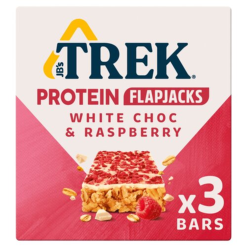 Trek White Choc & Raspberry Protein Flackjacks 3 Pack (50 g)