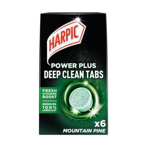 Harpic Power Plus Mountain Pine Deep Clean Toilet Tabs (6 Piece)