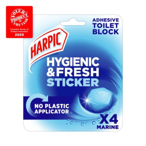 Harpic Marine Hygienic & Fresh Sticker Toilet Block (4 Piece)