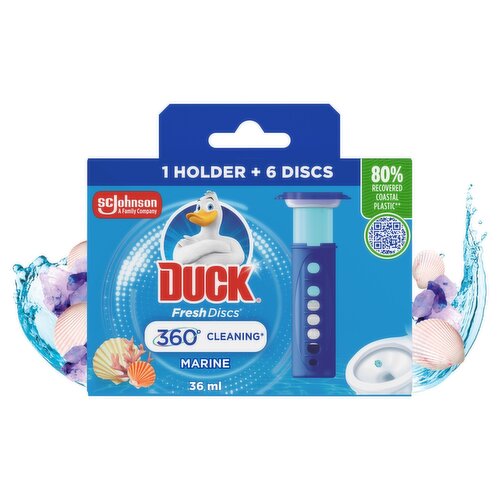Duck Marine Holder & 6 Discs Toilet Cleaner (36 ml)