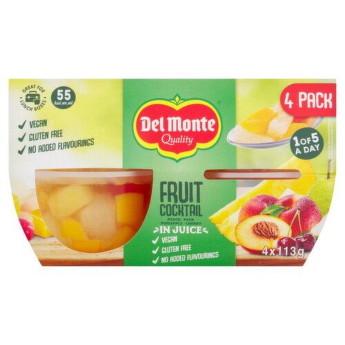 Del Monte Fruit Cocktail Pots 4 Pack (113 g)