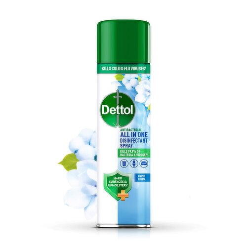 Dettol Crisp Linen All In One Disinfectant Spray (300 ml)